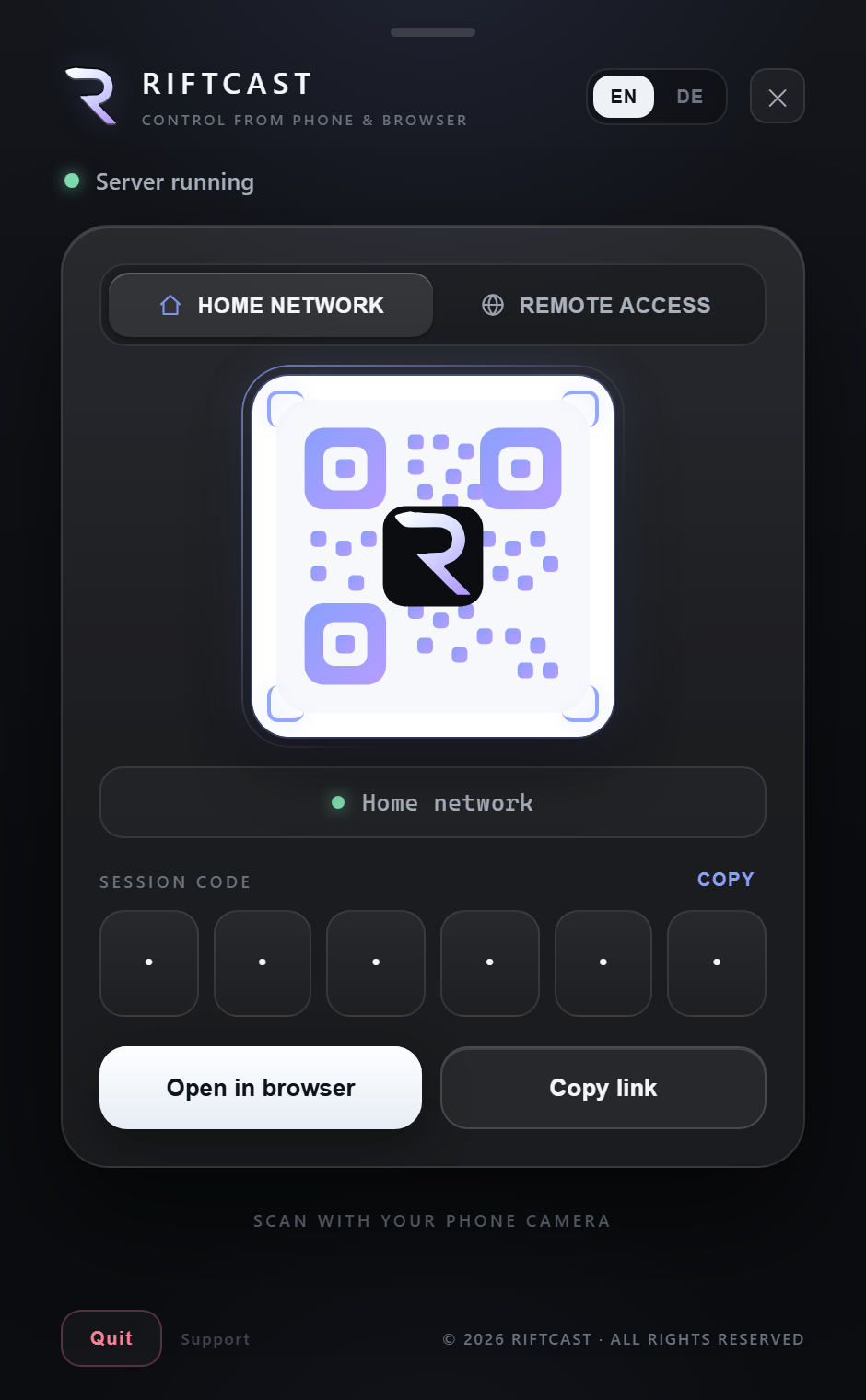 Riftcast desktop app